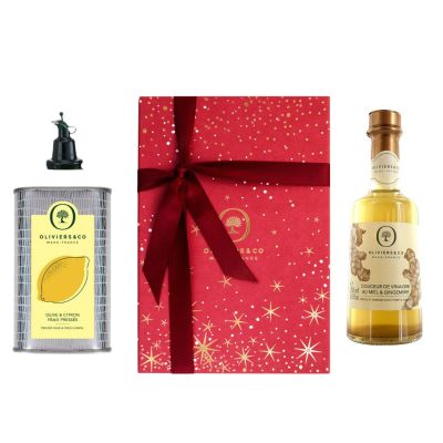 Sitronolje & Hvitvinseddik med honning og ingefær