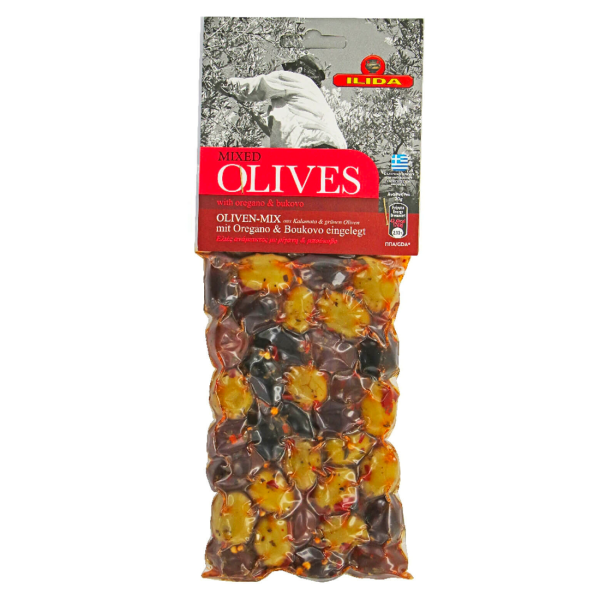 Grønn og sort olivenmiks