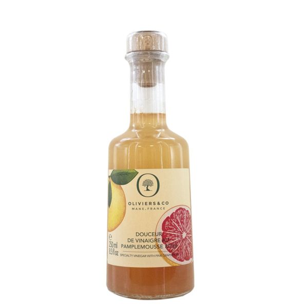Søt hvitvinseddik med rosa grapefrukt 