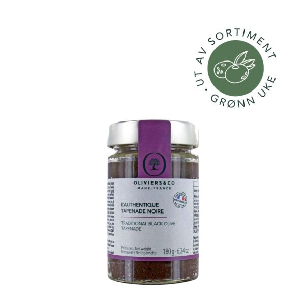 Tradisjonell Sort Oliventapenade - 180 g - UT AV SORTIMENT