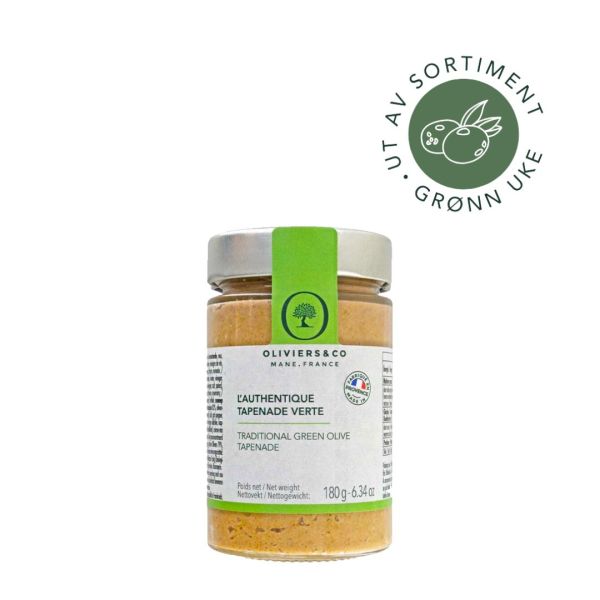 Tradisjonell grønn oliventapenade - 180 g - UT AV SORTIMENT