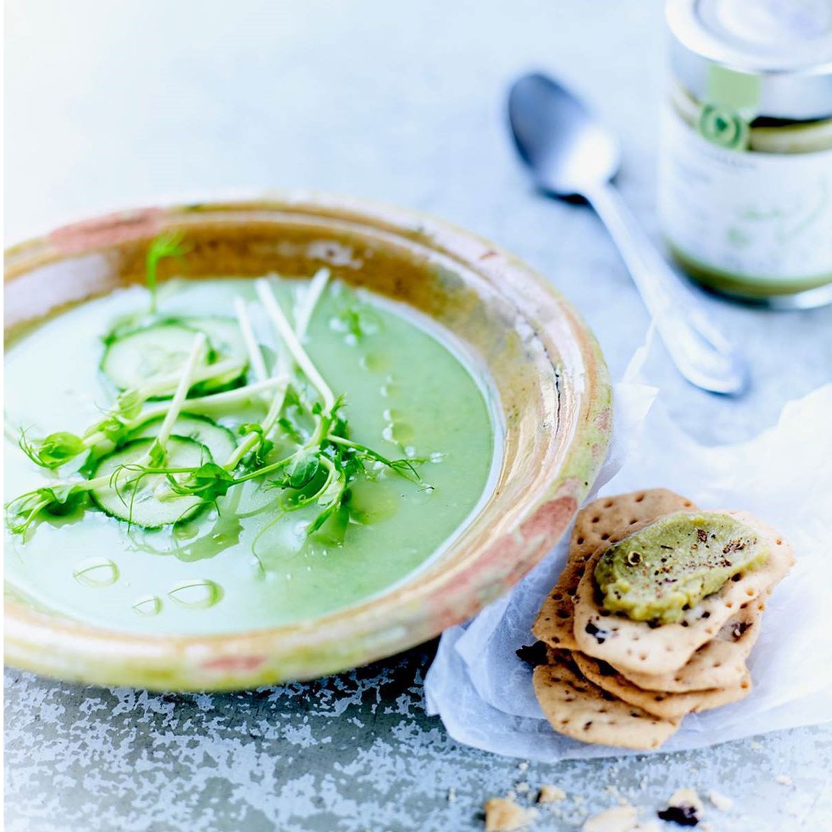 Gazpacho med grønne erter