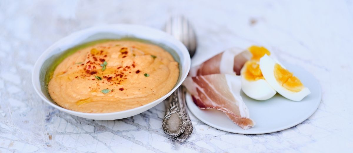 Salmorejo med honning og chili