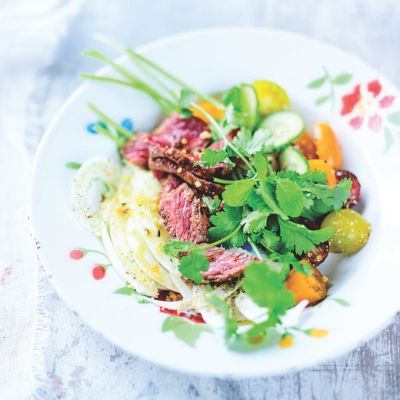 Grillet biff med timianolje