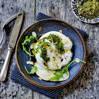 Burrata med pesto Genovese 