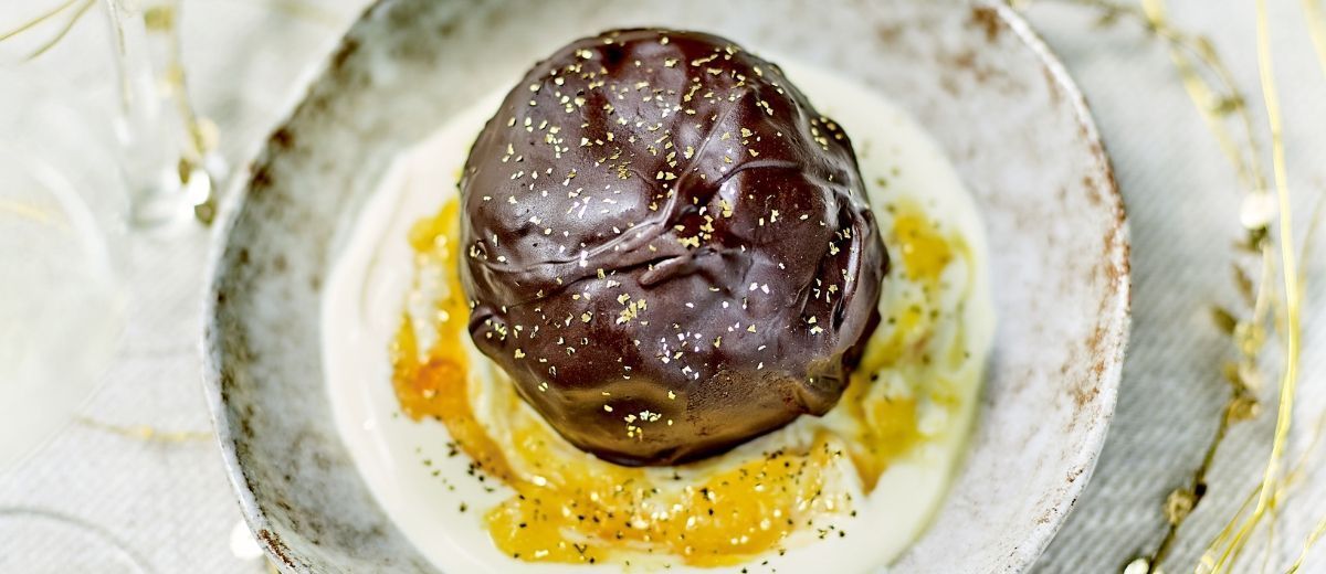 Trøffelkake med to typer sjokolade