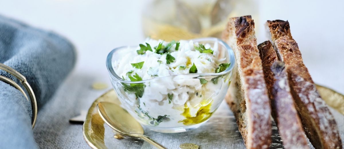Rillettes av fisk og pasjonsfrukt  