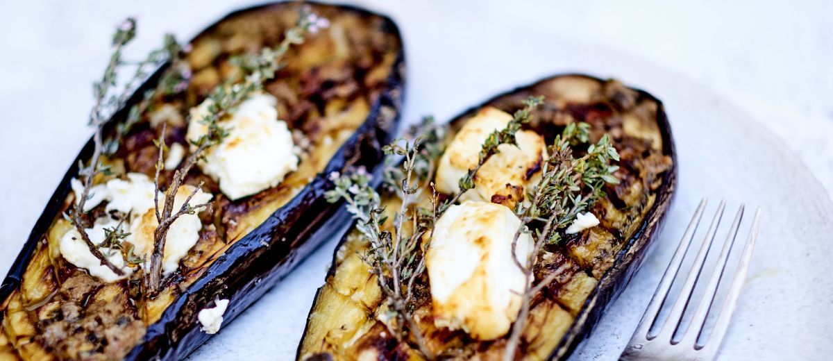 Marinerte auberginer med feta