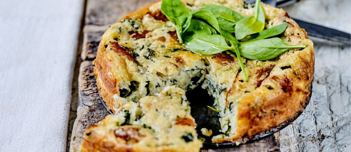 Grønn skorpefri quiche